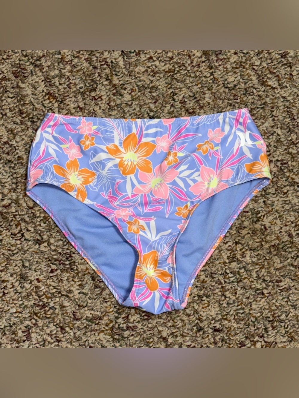 Girls Kids size medium 7/8 swim bottoms Floral High-Waist Swim Bottoms - Lavende